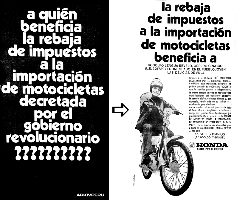 impuestos importacion honda publicidad suspenso 1973 arkivperu