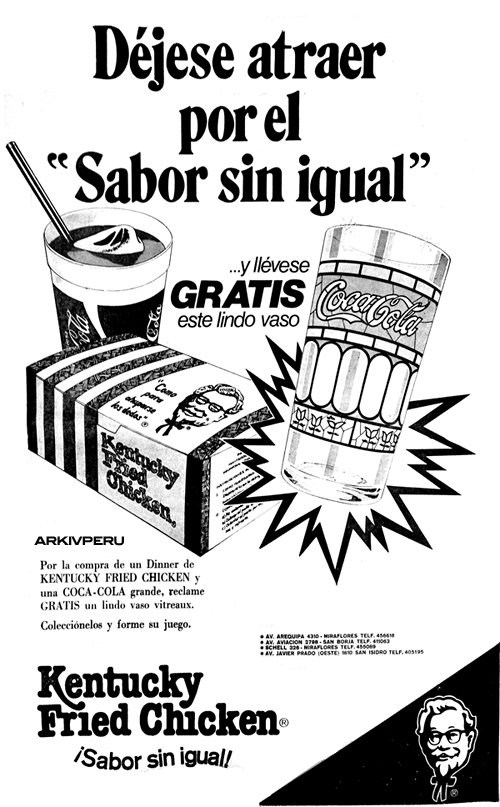 kfc coca cola 1983 arkivperu