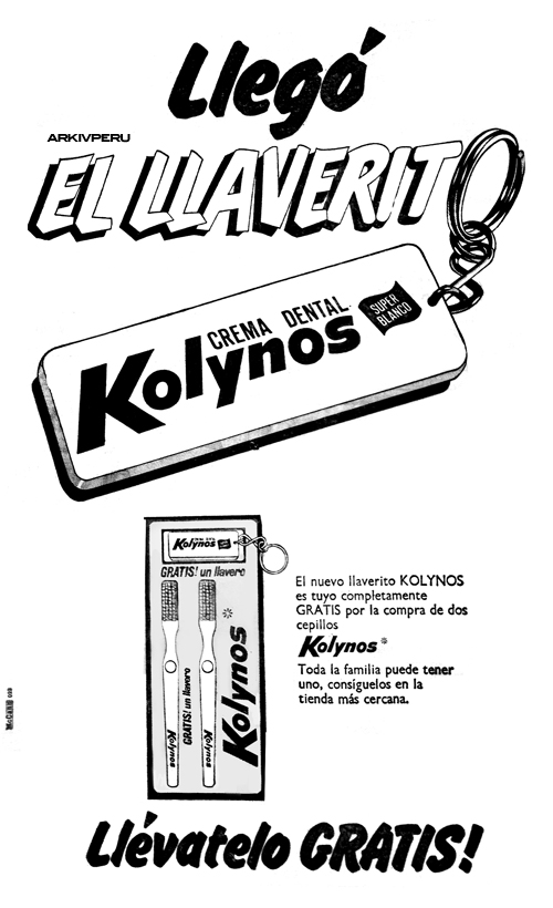 kolynos llavero promocion 1983 arkivperu