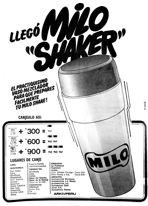 milo shaker promocion 1983 arkivperu