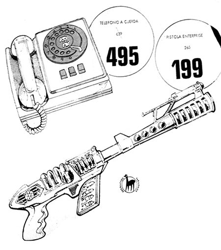 basa juguetes pistola telefono 1976 arkivperu