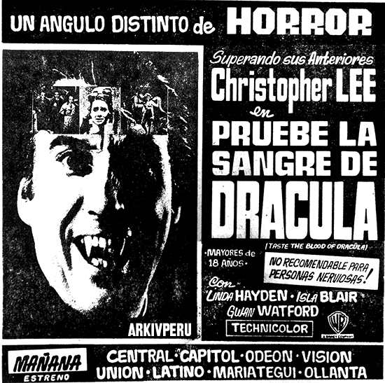 christoper lee sangre dracula 1970 arkivperu