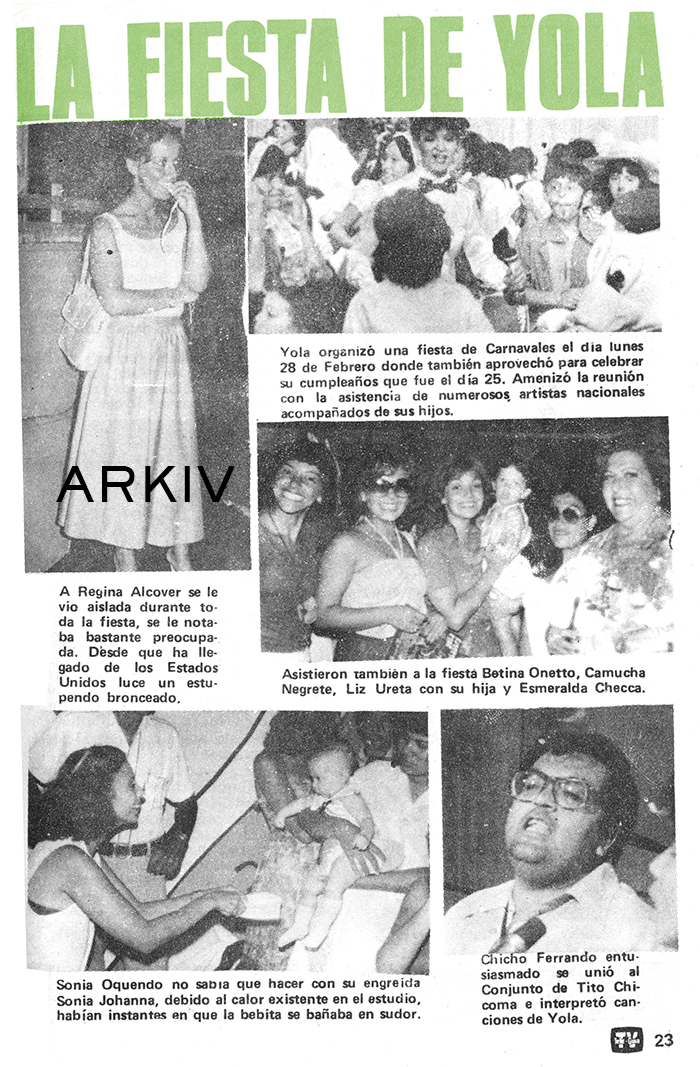 fiesta yola madre arkivperu 1980